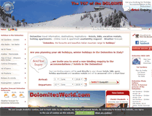 Tablet Screenshot of dolomitesworld.com